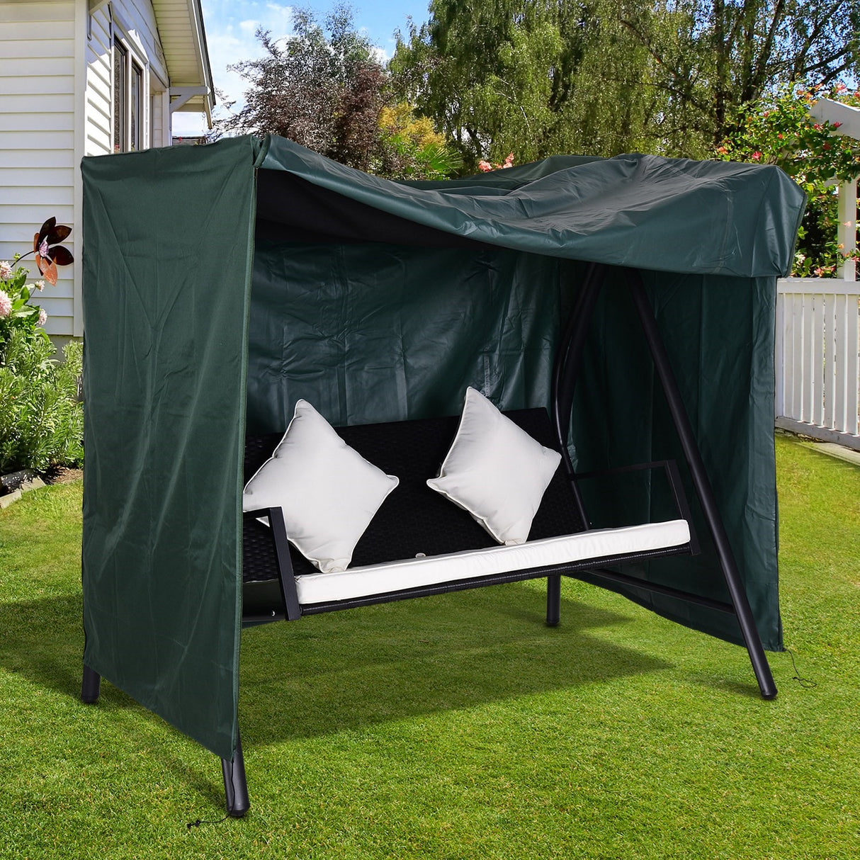 easycomfort telo di copertura per dondolo in tessuto oxford impermeabile 177x114x152cm