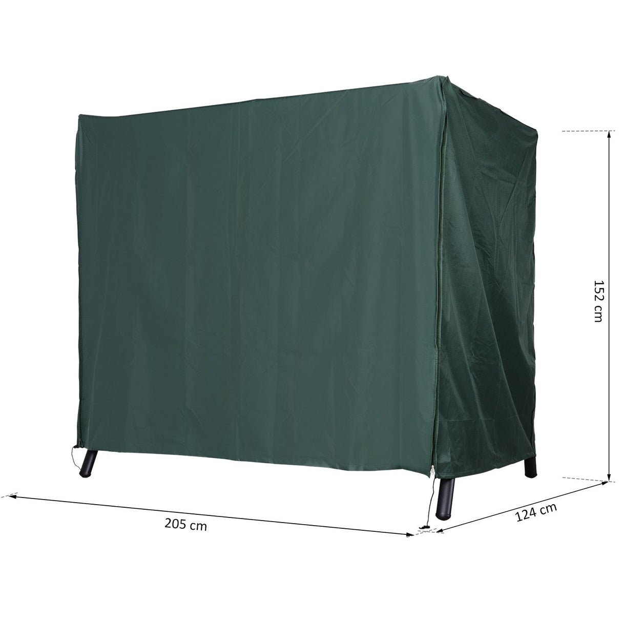 easycomfort easycomfort telo di copertura per dondolo in tessuto oxford impermeabile 205x124x164cm