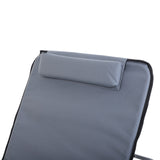 easycomfort easycomfort set 2 materassini da spiaggia pieghevoli con schienale regolabile grigio