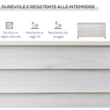 easycomfort easycomfort panca contenitore in legno di abete cassapanca da esterno bianco