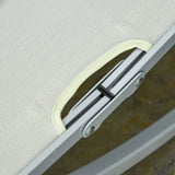 easycomfort easycomfort set 2 sdraio da giardino pieghevoli lettino prendisole in alluminio e textilene beige 61x165x63cm