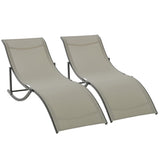 easycomfort set 2 sdraio da giardino pieghevoli lettino prendisole in alluminio e textilene 61x165x63cm 33147