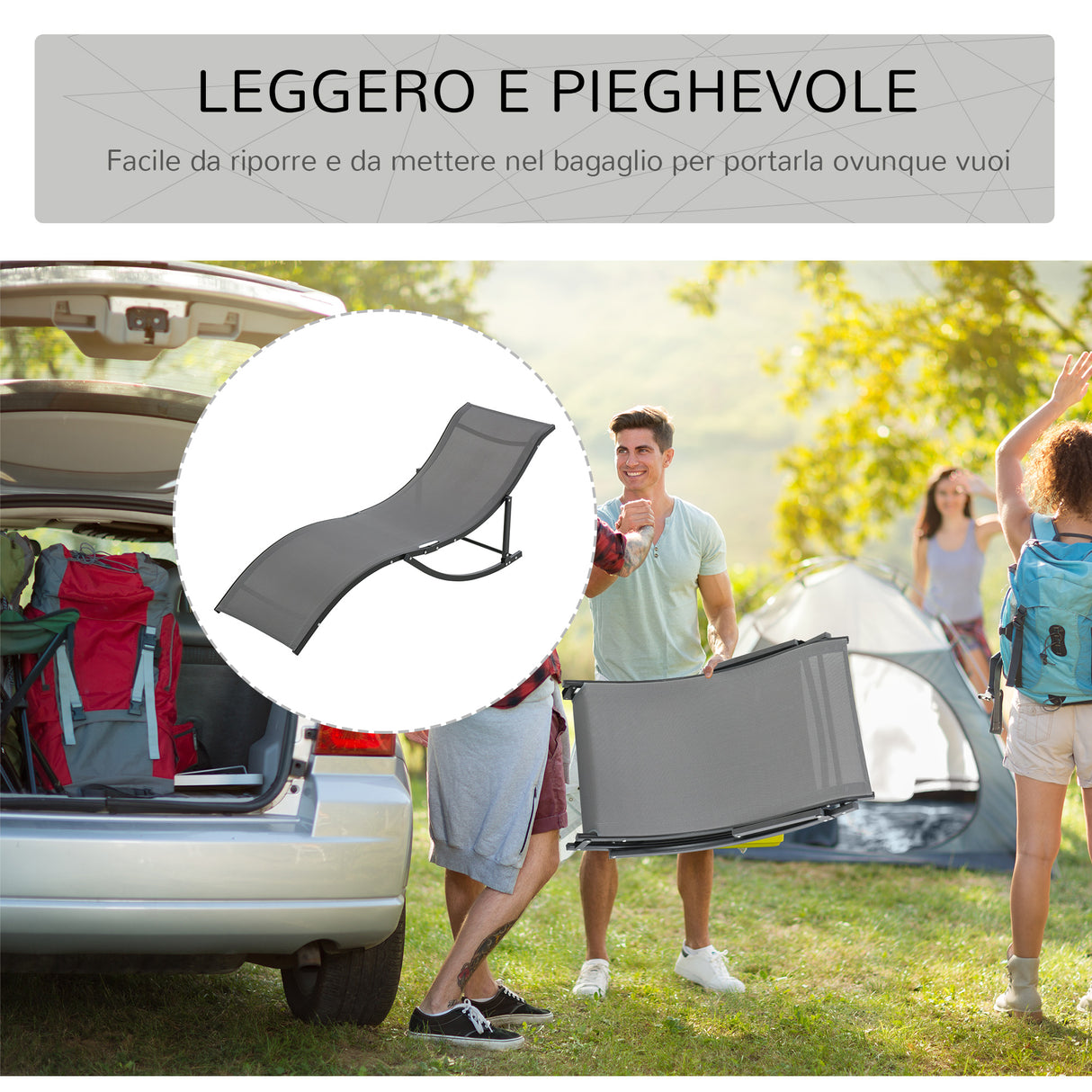 easycomfort set 2 sdraio da giardino pieghevoli lettino prendisole in alluminio e textilene 61x165x63cm