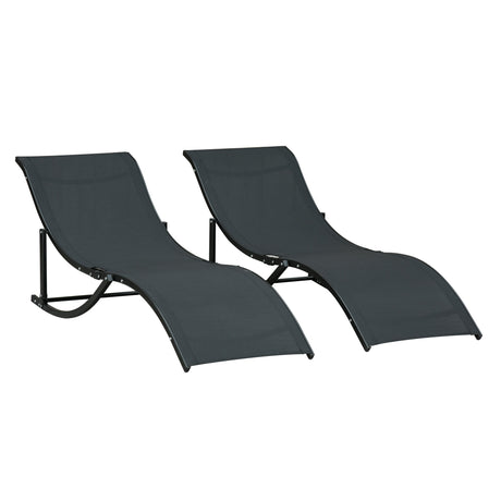 easycomfort set 2 sdraio da giardino pieghevoli lettino prendisole in alluminio e textilene 61x165x63cm 33163