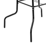 easycomfort easycomfort set tavolo con 4 sedie da giardino pieghevoli e foro per ombrellone nero