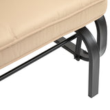 easycomfort easycomfort panchina a dondolo da giardino per 2 persone con cuscini per seduta e schienale 122x70x87cm khaki