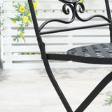 easycomfort set da giardino 3 pezzi 2 sedie pieghevoli e 1 tavolo design a mosaico grigio