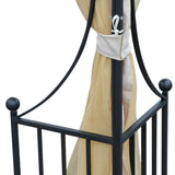easycomfort easycomfort gazebo da giardino 3x3m in metallo con doppio tettuccio e pareti in poliestere beige