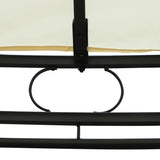easycomfort gazebo da giardino rotondo con doppio tettuccio cinghie e tende o3.5x2.8m bianco