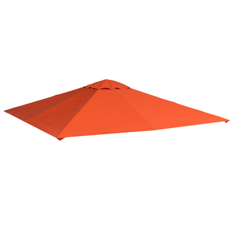 easycomfort easycomfort tetto di ricambio per gazebo 3x3m in poliestere impermeabile anti uv arancione