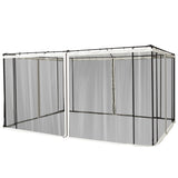 easycomfort zanzariera per gazebo tende di ricambio universale con cerniere 335x207cm nero beige