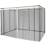 easycomfort zanzariera per gazebo tende di ricambio universale con cerniere 302x207cm nero beige