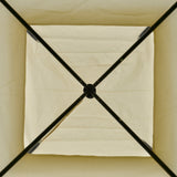 easycomfort easycomfort gazebo da esterno o giardino in metallo con doppio tettuccio beige