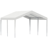 easycomfort garage portatile 4x4m con tettoia anti uv pioggia e vento per veicoli matrimoni e feste bianco