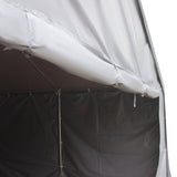 easycomfort tendone da giardino per feste con porte a cerniera e pannelli removibili 8x4m grigio scuro