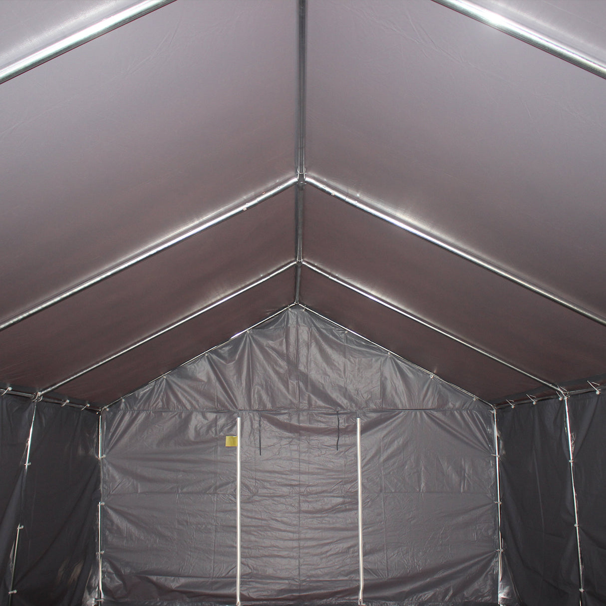 easycomfort tendone da giardino per feste con porte a cerniera e pannelli removibili 8x4m grigio scuro