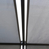 easycomfort gazebo a pergola 3x3m in acciaio con tettuccio scorrevole e 8 picchetti inclusi