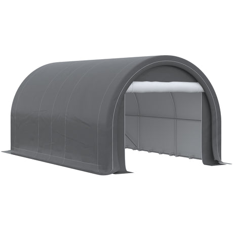 easycomfort easycomfort tendone da giardino per auto e attrezzi con ingresso a cerniera picchetti e funi 500x300x240 cm