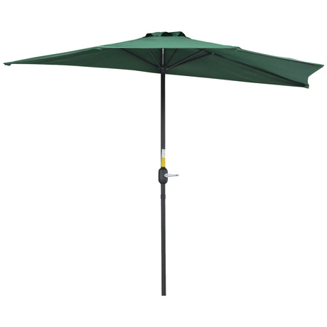 easycomfort easycomfort ombrellone semicircolare impermeabile protezione uv verde 269 x 138 x 236cm