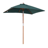 easycomfort easycomfort ombrellone rettangolare in bambu e poliestere anti uv verde 2x1 5x2 3m