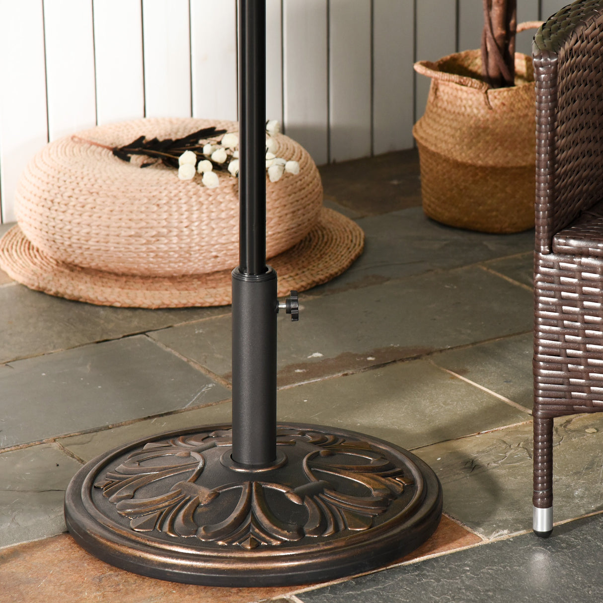 easycomfort easycomfort base per ombrellone per palo da 35mm 38mm 48mm peso 13kg da giardino