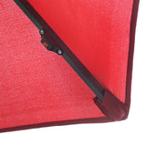 easycomfort easycomfort ombrellone da giardino a braccio 3x2 4 m con manovella e 8 strisce led a energia solare rosso scuro