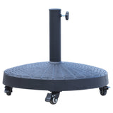 easycomfort easycomfort base per ombrellone da 38mm e 48mm in resina e acciaio nero 52 x 41cm