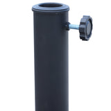 easycomfort easycomfort base per ombrellone da 38mm e 48mm in resina e acciaio nero 52 x 41cm
