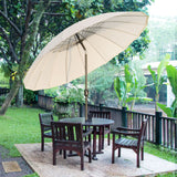 easycomfort easycomfort ombrellone da giardino e terrazza 2 5x2 5m con manovella 18 stecche e testa inclinabile crema