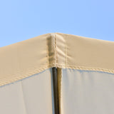 easycomfort easycomfort ombrellone da giardino e terrazza 2 5x2 5m con manovella 18 stecche e testa inclinabile crema