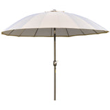 easycomfort easycomfort ombrellone da giardino e terrazza 2 5x2 5m con manovella 18 stecche e testa inclinabile crema