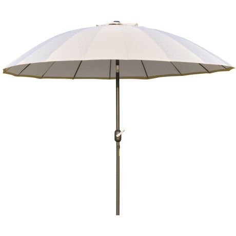 easycomfort easycomfort ombrellone da giardino e terrazza 2 5x2 5m con manovella 18 stecche e testa inclinabile crema