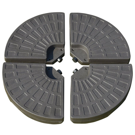 easycomfort easycomfort set 4 pzi basamento ombrellone decentrato da giardino con base a croce