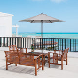 easycomfort outusnny ombrellone 2x2 m da giardino con palo centrale ombrellone per esterno in alluminio grigio chiaro