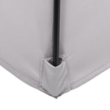 easycomfort outusnny ombrellone 2x2 m da giardino con palo centrale ombrellone per esterno in alluminio grigio chiaro
