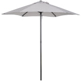 easycomfort outusnny ombrellone 2x2 m da giardino con palo centrale ombrellone per esterno in alluminio grigio chiaro