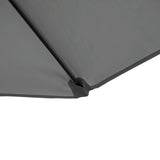 easycomfort ombrellone da giardino 2.6x2.5 m con rotazione a 360 e tettuccio ventilato in poliestere grigio