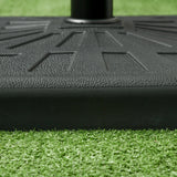 easycomfort base per ombrellone di 19kg e 51x51x32 cm in resina e acciaio per pali o32mm o38mm e o48mm nero