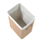 easycomfort easycomfort cesta portabiancheria in bambu con coperchio e fodera rimovibile 40 x 30 x 60cm naturale