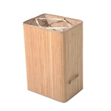easycomfort easycomfort cesta portabiancheria in bambu con coperchio e fodera rimovibile 40 x 30 x 60cm naturale