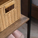 easycomfort easycomfort appendiabiti da terra con 1 asta e 4 ripiani aperti in truciolato e acciaio 60x40x180 cm marrone