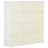 easycomfort easycomfort mobile scarpiera modulare salvaspazio 12 cubi in plastica pp e acciaio 125x32x125 cm