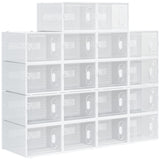 easycomfort easycomfort mobile scarpiera modulare salvaspazio 18 cubi 28x36x21 cm in plastica pp bianco