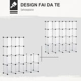 easycomfort easycomfort mobile scarpiera modulare salvaspazio 16 cubi 30x30x30 cm in acciaio e pp 125x32x125 cm trasparente