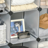 easycomfort easycomfort mobile scarpiera modulare salvaspazio 16 cubi 30x30x30 cm in acciaio e pp 125x32x125 cm trasparente