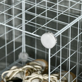 easycomfort easycomfort mobile scarpiera modulare salvaspazio 6 cubi 30x30x30 cm in acciaio e pp 94x32x94 cm bianco