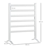 easycomfort scaldasalviette elettrico da 140w a 6 barre con temperatura 45 c 55 c in alluminio 69x36x90 cm argento