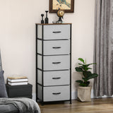 easycomfort easycomfort cassettiera 8 cassetti in tessuto rimovibili in legno e acciaio stile industriale 45x30x116cm