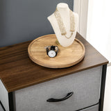 easycomfort easycomfort cassettiera 8 cassetti in tessuto rimovibili in legno e acciaio stile industriale 45x30x116cm