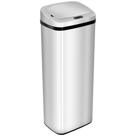 easycomfort easycomfort cestino dei rifiuti rettangolare in acciaio inox con sensore a infrarossi 50l ean 8054144133935